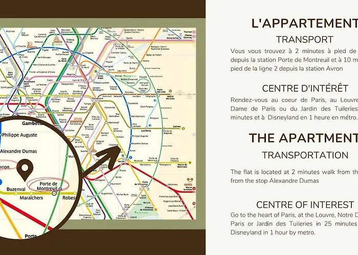 12.appart 4pers#1 Bedroom #pere Lachaise #nation Apartment Paris